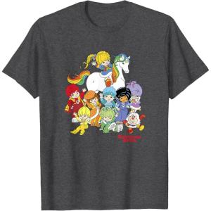 Rainbow Brite & Friends Vintage Color Kids And Sprites Group T-Shirt(Dark Heather Grey)