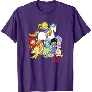 Rainbow Brite & Friends Vintage Color Kids And Sprites Group T-Shirt(Purple)
