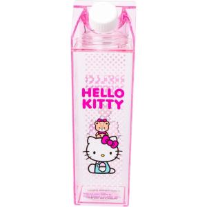 Silver Buffalo Rainbow Brite Featuring Twink, Puppy Brite, and Starlite Plastic Milk Carton Pitcher Bottle, 16.2 Ounces(Hello Kitty and Tiny Chum)