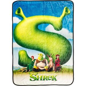 Silver Buffalo Rainbow Brite Plush Raschel Throw Blanket Featuring Rainbow Land, 45″ x 60″(Shrek Movie Poster)