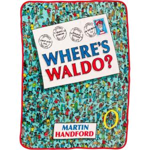 Silver Buffalo Rainbow Brite Plush Raschel Throw Blanket Featuring Rainbow Land, 45″ x 60″(Where’s Waldo Postcard)
