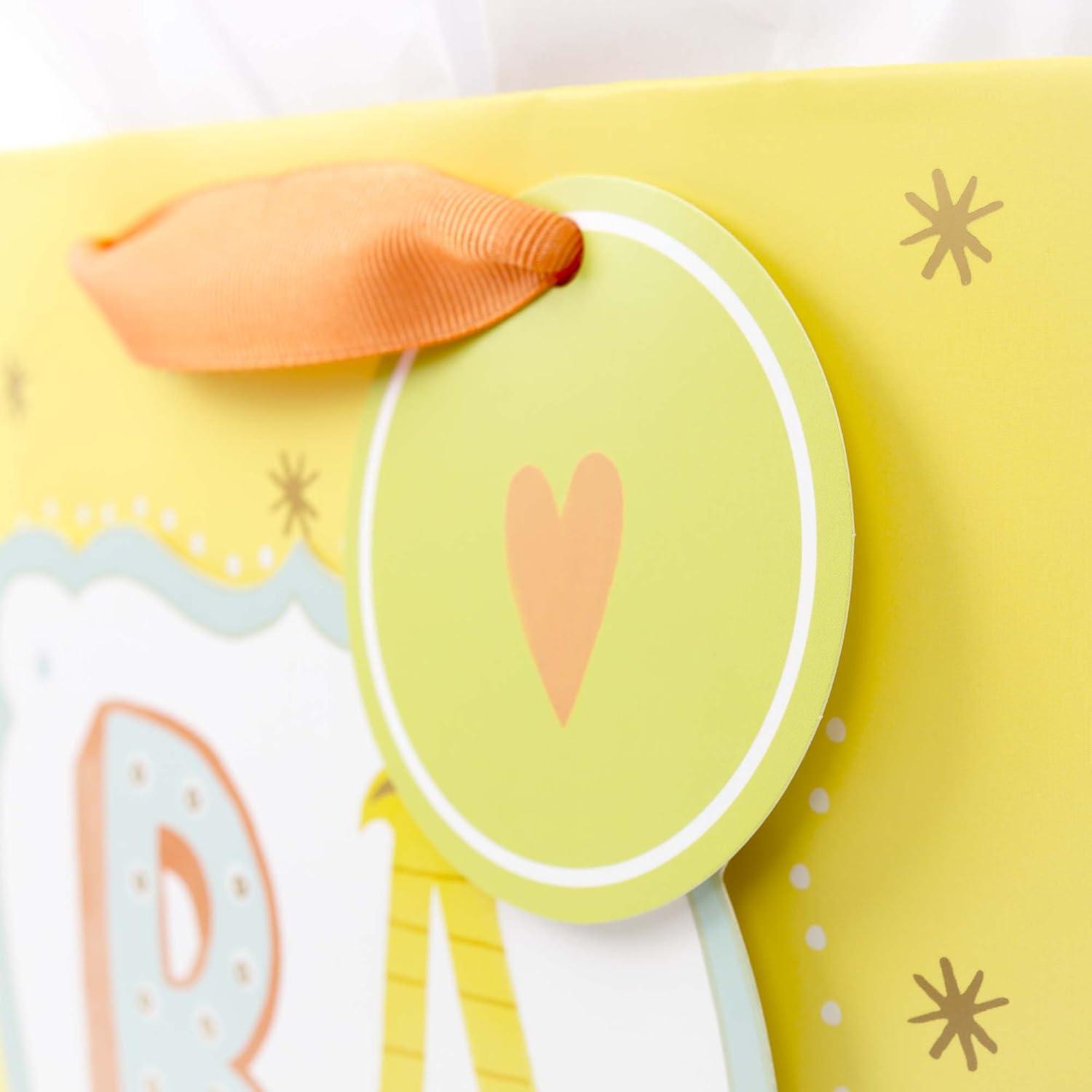imageHallmark 6quot Small Yellow Gift Bag with Tissue Paper  Hello Sunshine  For Baby Showers Birthdays Get Well or Any OccasionBaby  Yellow