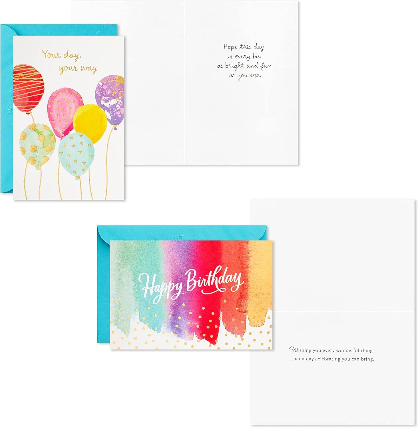 imageHallmark Birthday Cards Assortment 36 Cards with Envelopes Bright Birthday WishesCelebrate