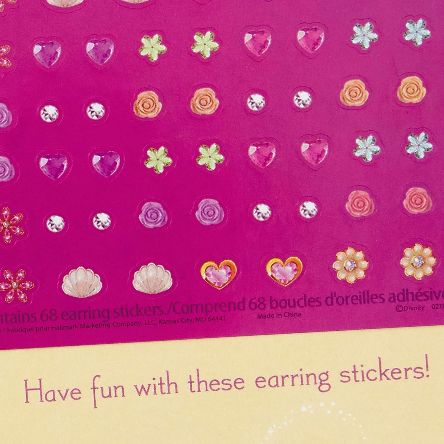 imageHallmark Birthday Greeting Card for Kids Disney Princess Earring Stickers