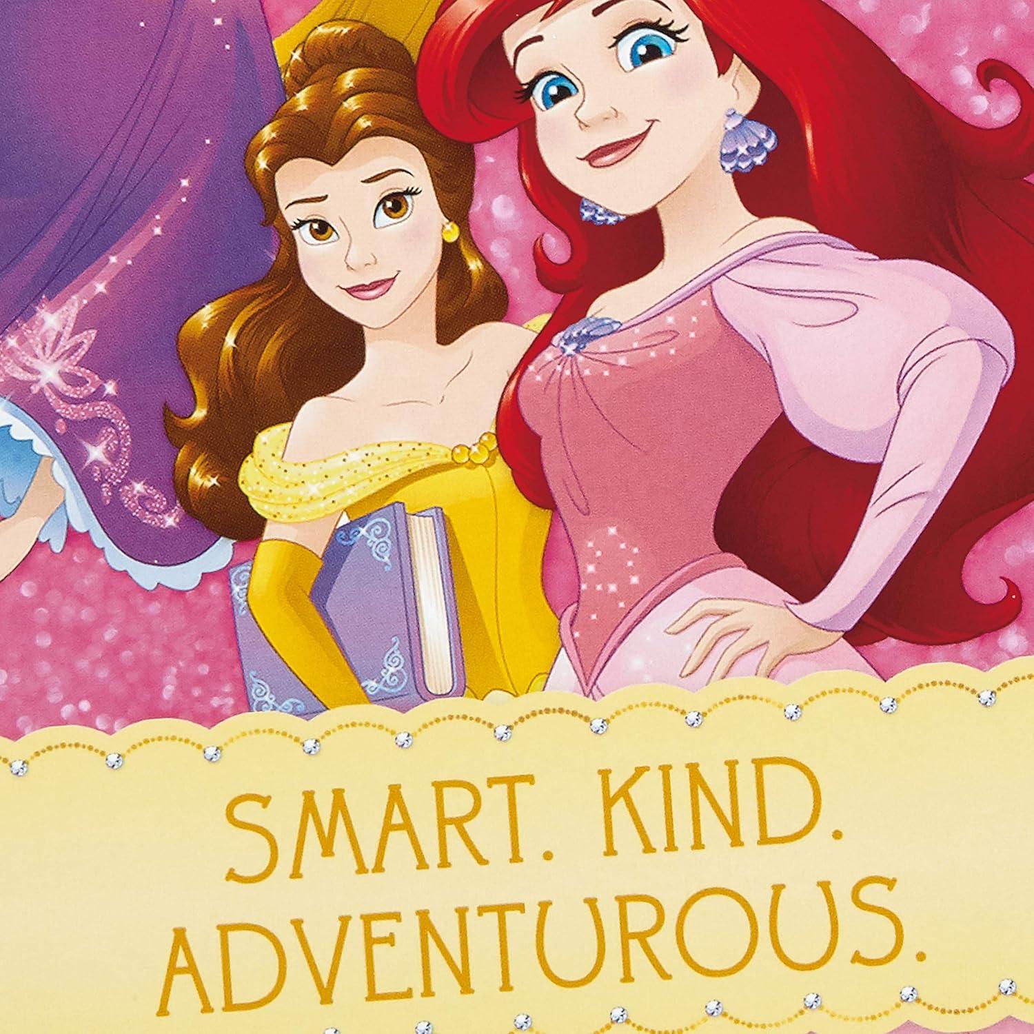 imageHallmark Birthday Greeting Card for Kids Disney Princess Earring Stickers