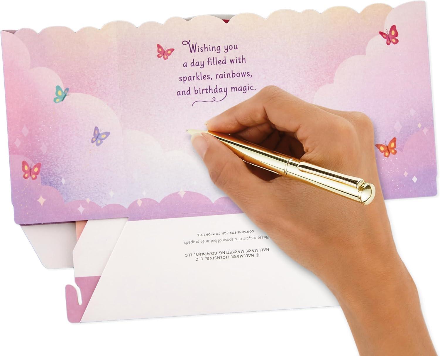 imageHallmark Jumbo Pop Up Birthday Card for Kids UnicornsPop Up  Unicorns and Rainbows