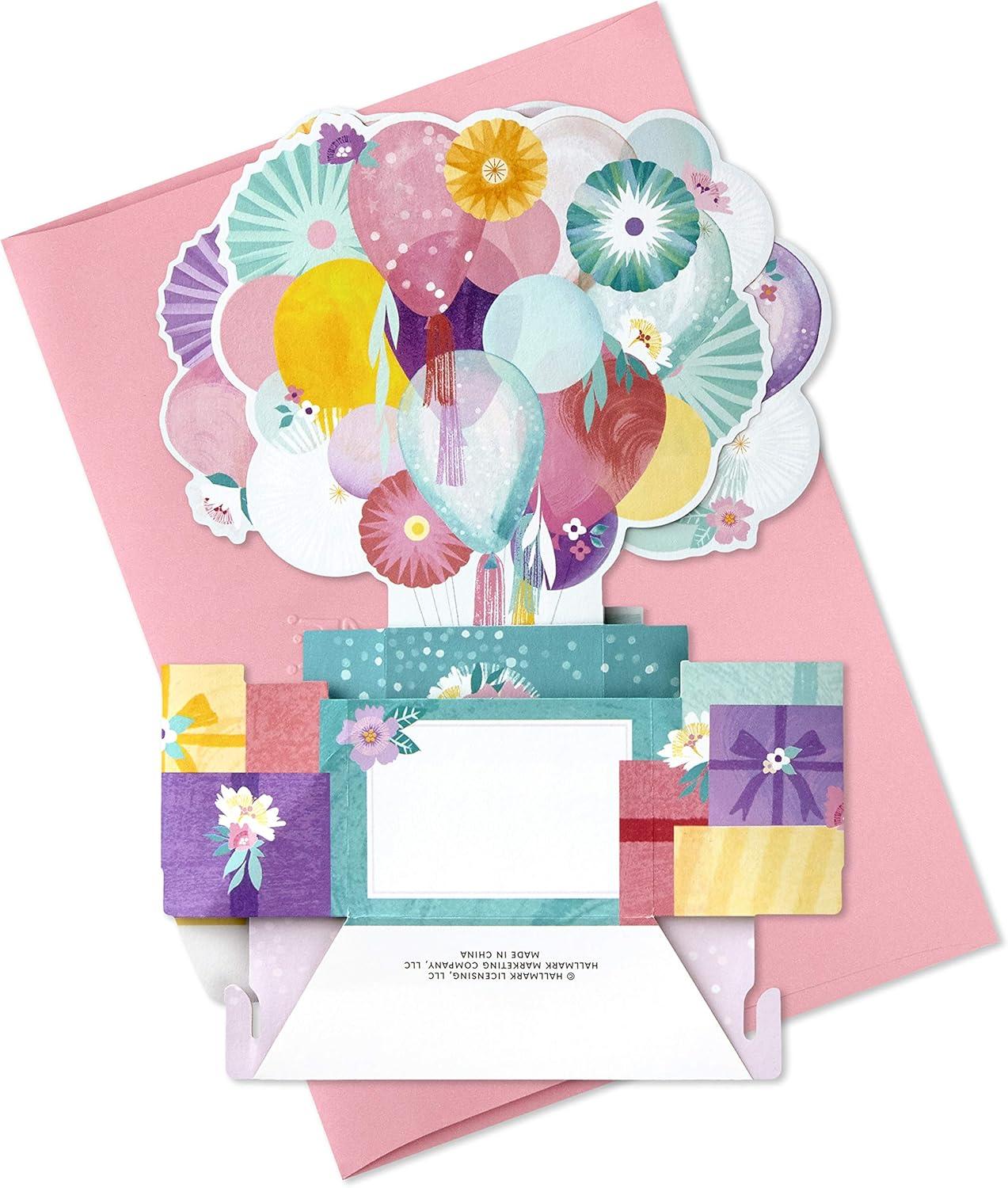 imageHallmark Paper Wonder Birthday Pop Up Card Cupcake Balloons BouquetPop Up  Flower Balloons