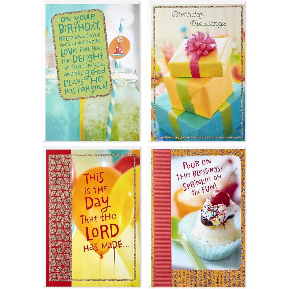 imageDayspring Assorted Religious Birthday Cards Christian Blessings 12 Cards and EnvelopesChristian Blessings