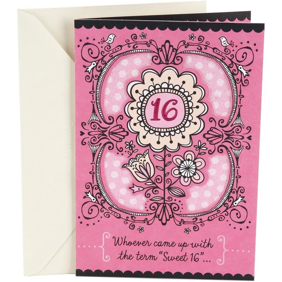 imageHallmark 16th Birthday Greeting Card Sweet Flowers