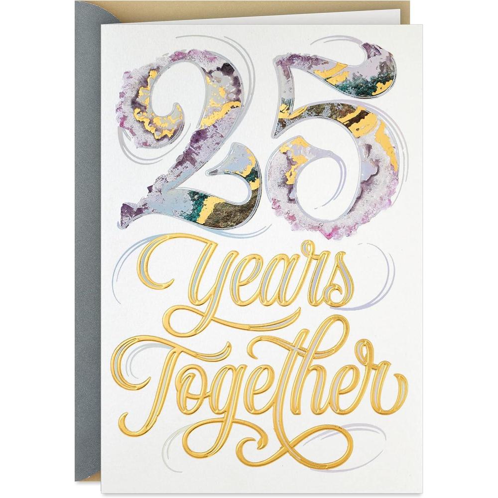 imageHallmark 25th Anniversary Card for Couple Heres to You Two