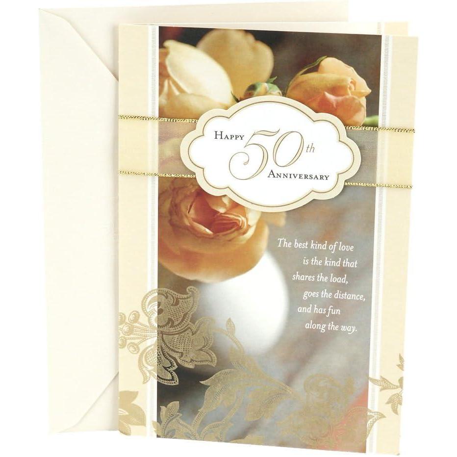 imageHallmark 50th Anniversary Card Golden AnniversaryRoses
