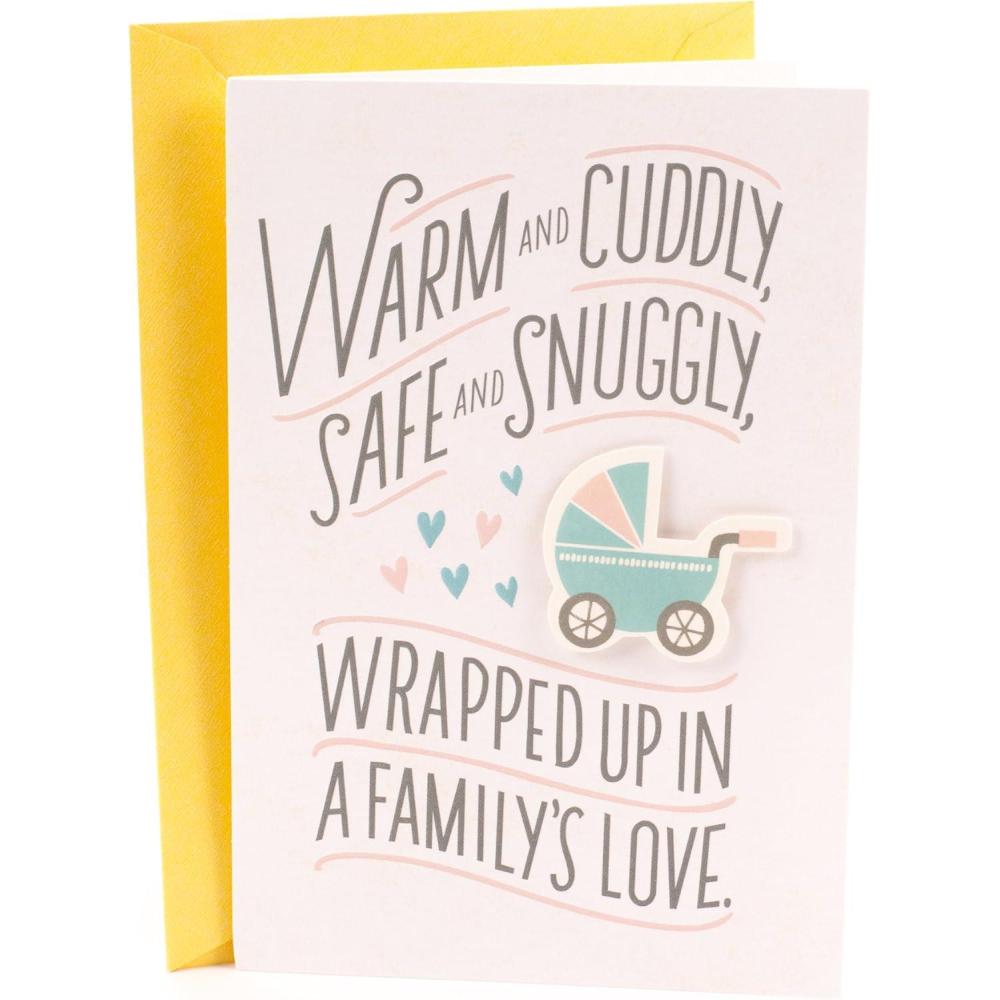 imageHallmark Baby Card for New Grandparents Warm and Cuddly Welcome New Grandbaby Congratulations