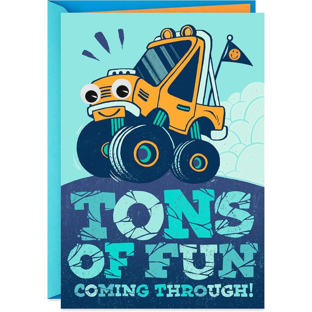 imageHallmark Birthday Card for Kids Monster Truck StickerMonster Truck