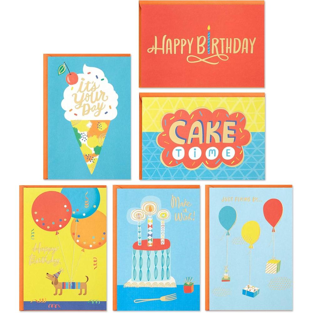 imageHallmark Birthday Cards Assortment 36 Cards with Envelopes Bright Birthday WishesMulticolorAssorted