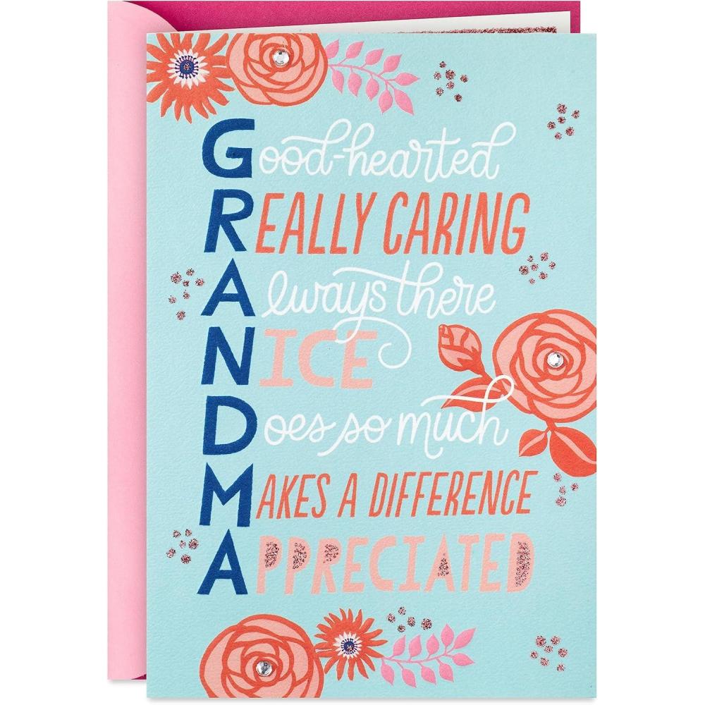 imageHallmark Card for Grandma Goodhearted for Grandparents Day Birthday Just Because and MoreGreeting Card