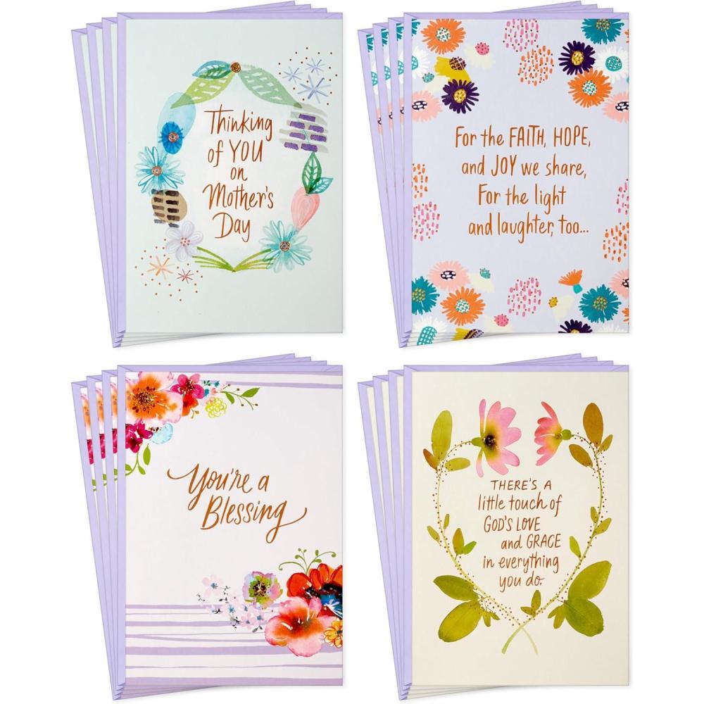 imageHallmark Dayspring Religious Birthday Card Assortment 16 Cards with Envelopes for Kids Adults Coworkers Friends FamilyMothers Day