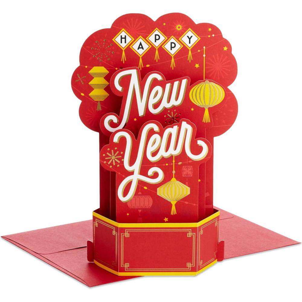 imageHallmark Disney Chinese New Year Cards 2026 8 Lunar New Year Lucky Money Envelopes for Kids Mickey Mouse Lai See Year of the HorseLantern 3D Card