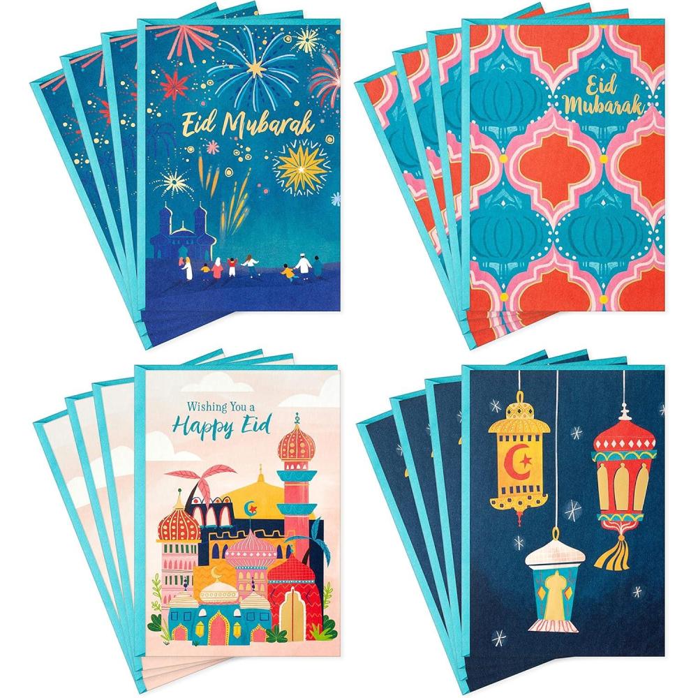 imageHallmark Eid Cards Assortment Eid Mubarak 16 Cards with Envelopes