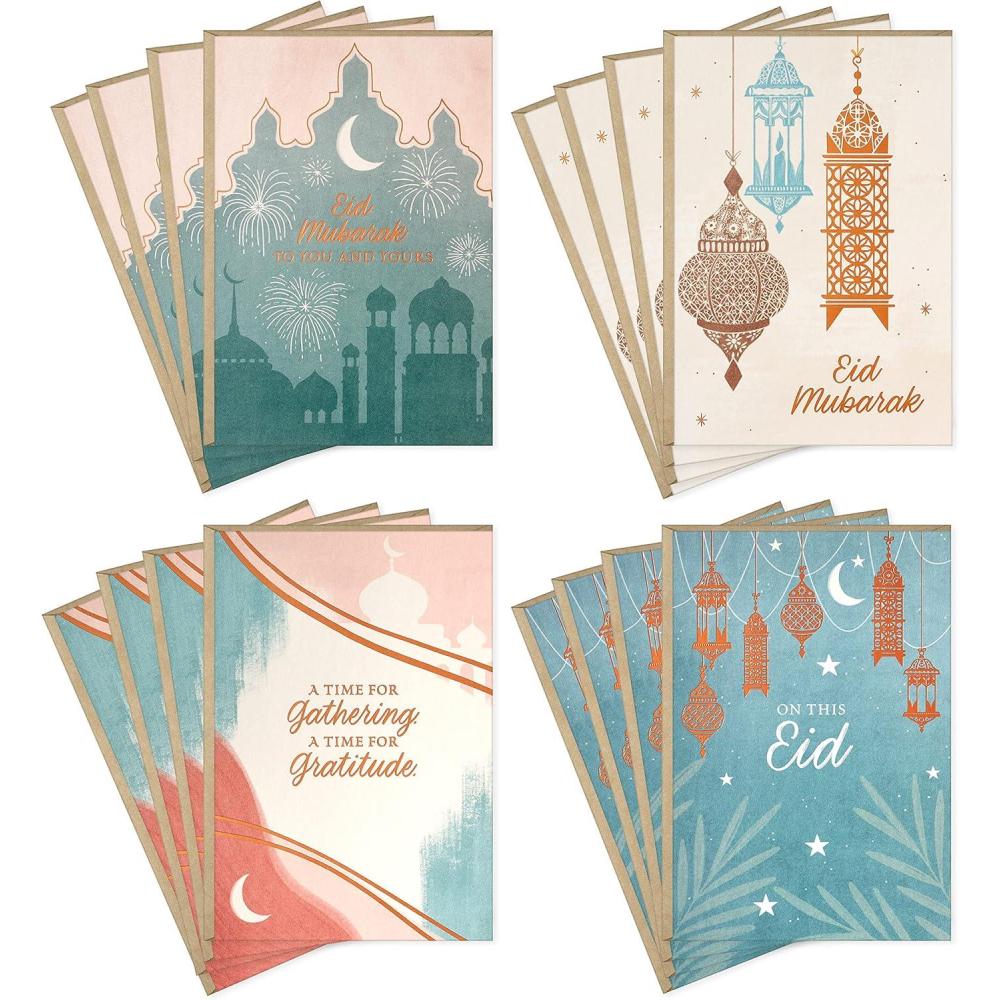 imageHallmark Eid alFitr or Eid AlAdha Cards Assortment Joys of Eid 16 Cards with Envelopes 5EIR1002