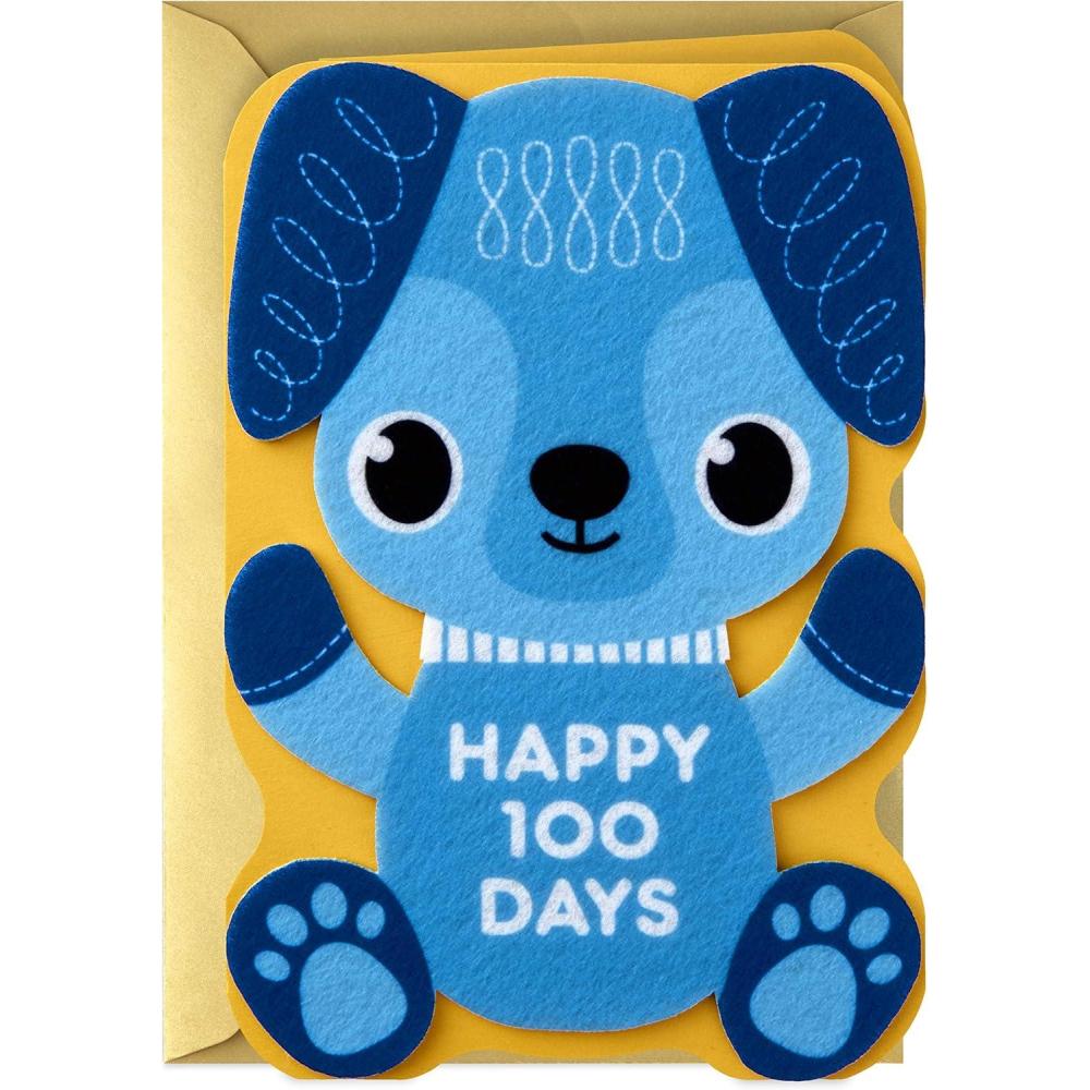 imageHallmark Eight Bamboo Babys First 100 Days Card for Baby Boy Welcome to the World