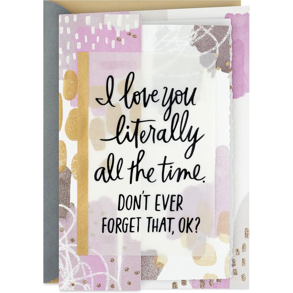 imageHallmark Fathers Day Card or Love Card for Him Lucky Me to Have You Anniversary CardLove You All the Time