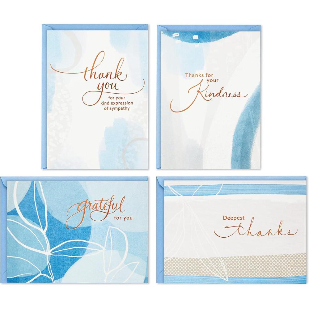 imageHallmark Funeral Thank You Cards Abstract Watercolor 24 Thank You for Your Sympathy Cards with Envelopes