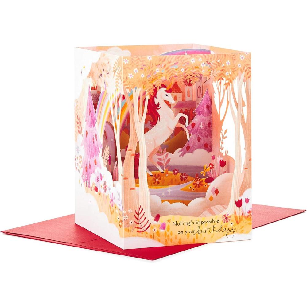 imageHallmark Jumbo Pop Up Birthday Card for Kids UnicornsPop Up  Unicorn