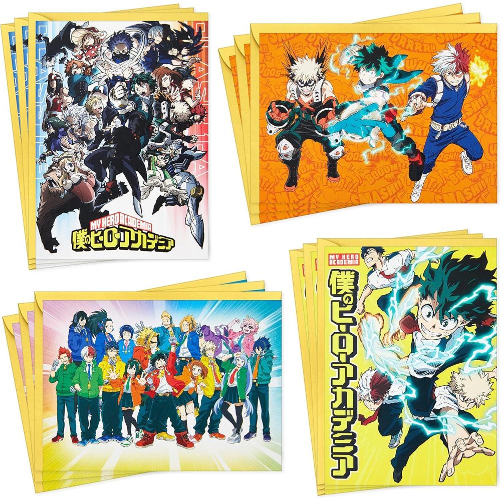 imageHallmark Kids My Hero Academia All Occasion Cards Assortment 12 Blank Cards with Envelopes