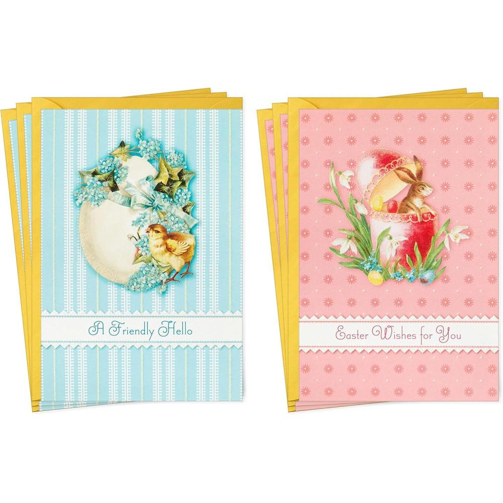 imageHallmark Pack of St Patricks Day Cards Best of Everything 6 Cards with Envelopes 599STH1004Vintage Easter Wishes  6 Cards with Envelopes