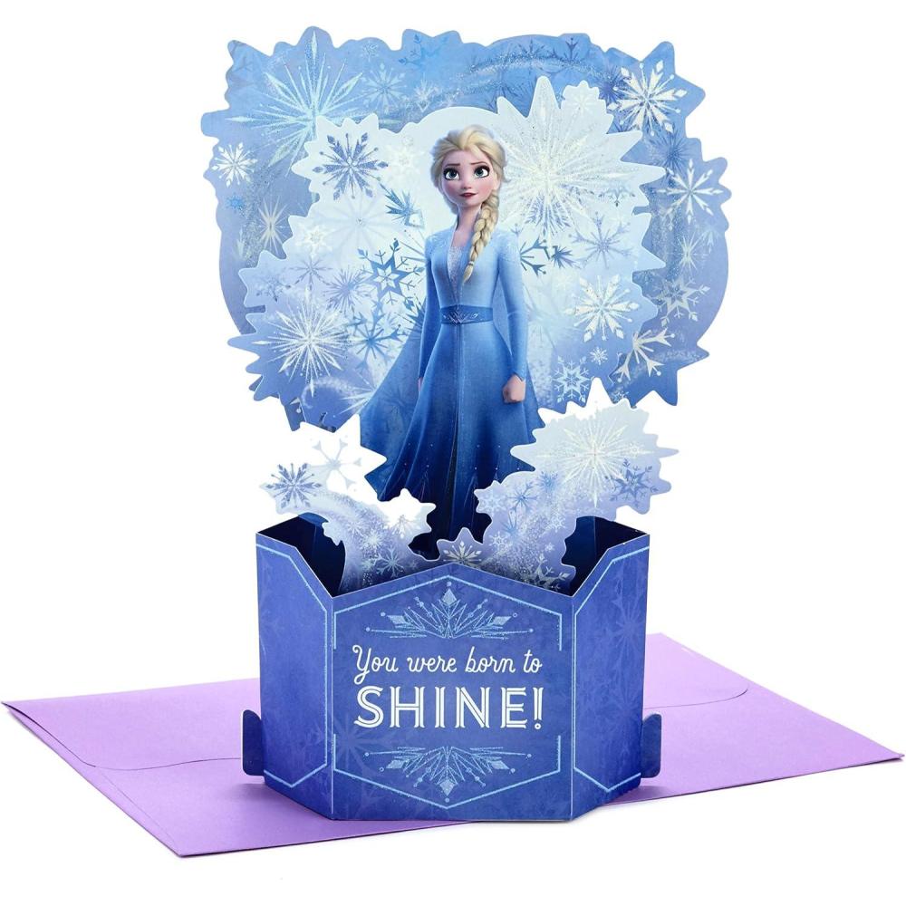 imageHallmark Paper Wonder Disney Princess Frozen Pop Up Birthday Card Born to Shine