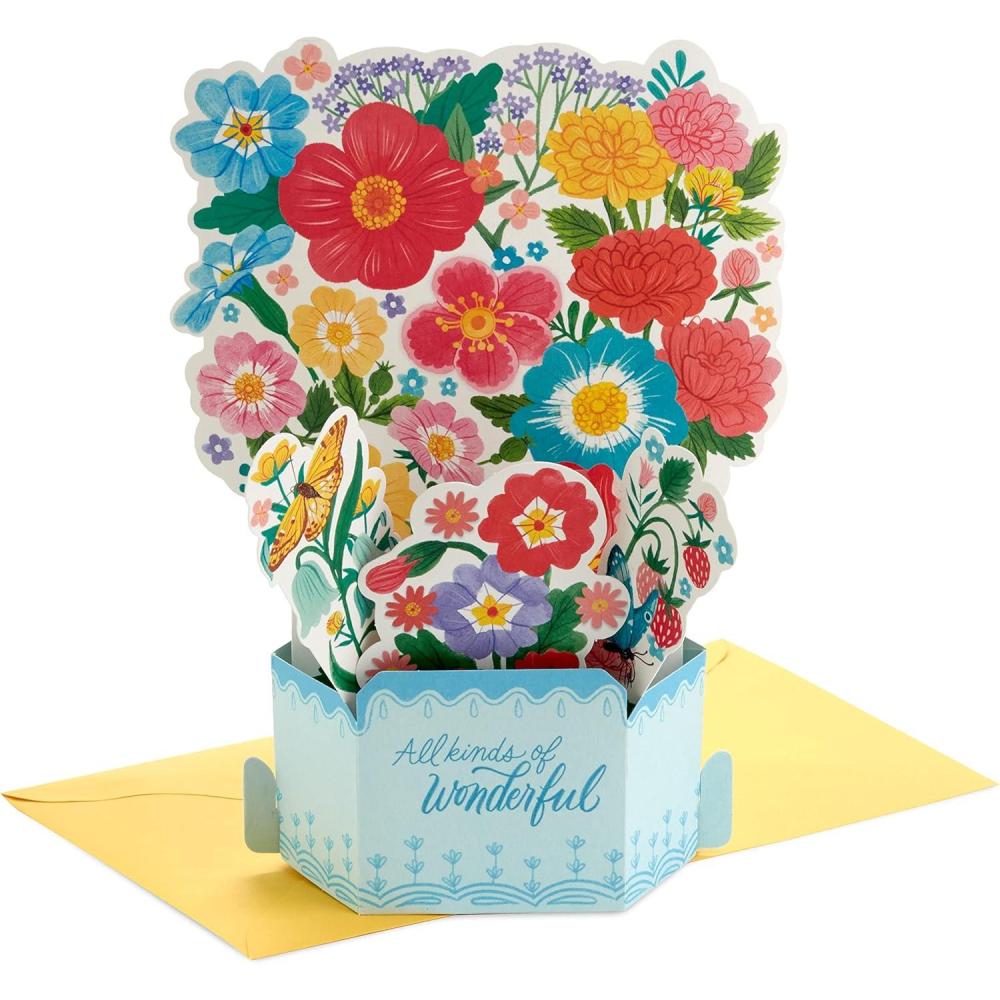 imageHallmark Paper Wonder Pack of Pop Up All Occasion Cards Displayable Bouquet 12 3D Cards and Envelopes