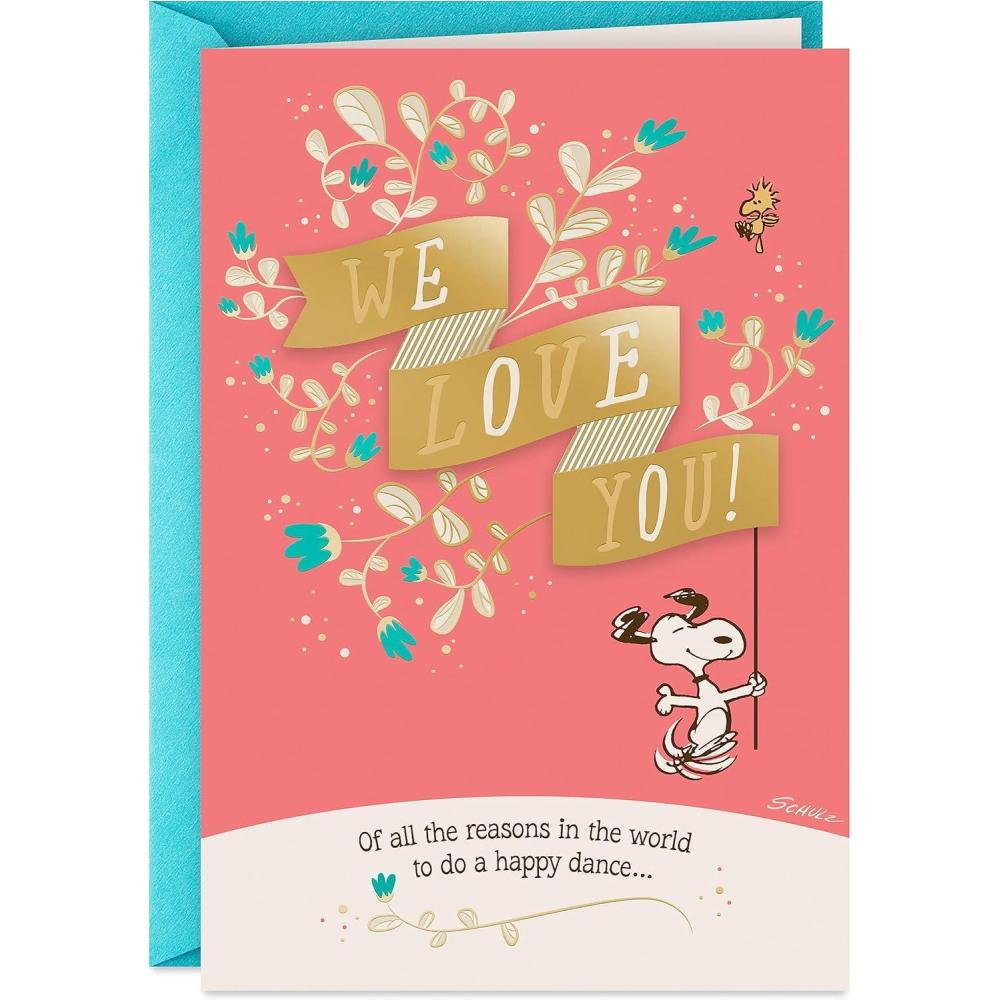 imageHallmark Peanuts Card for Grandparents Snoopy and Woodstock for Grandparents Day Anniversary Just Because and More