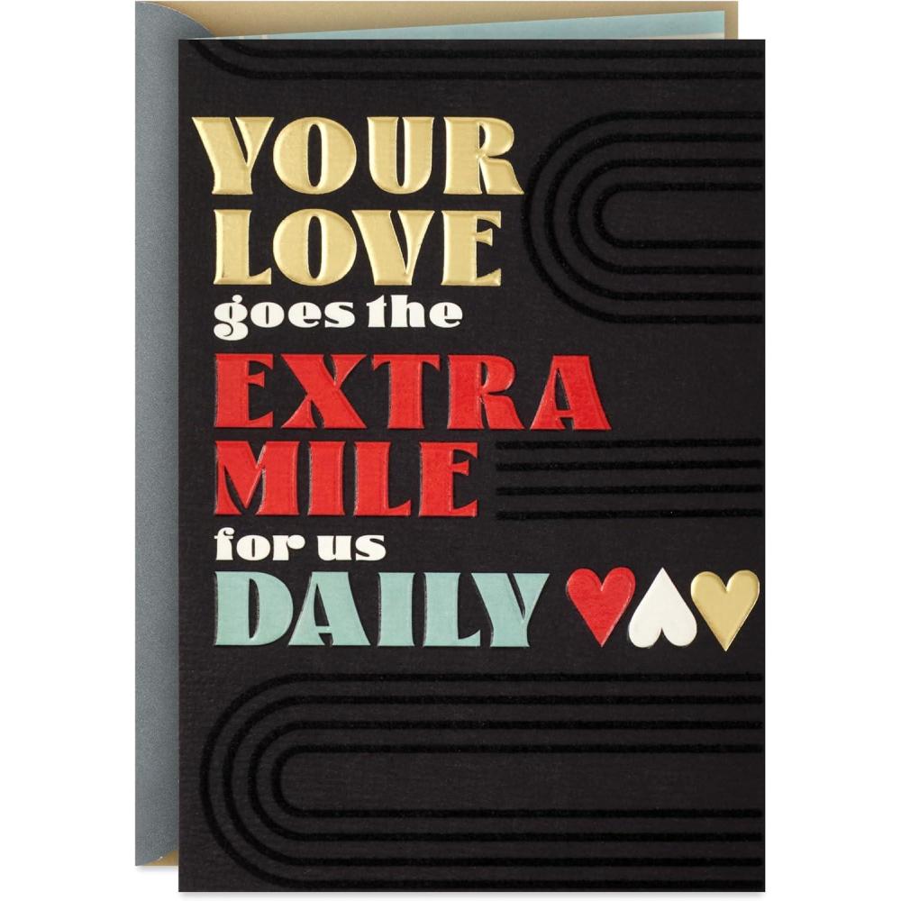 imageHallmark Romantic Valentines Day Card Your Love Goes the Extra Mile for Anniversary Thank You Romantic Birthday Everyday Love