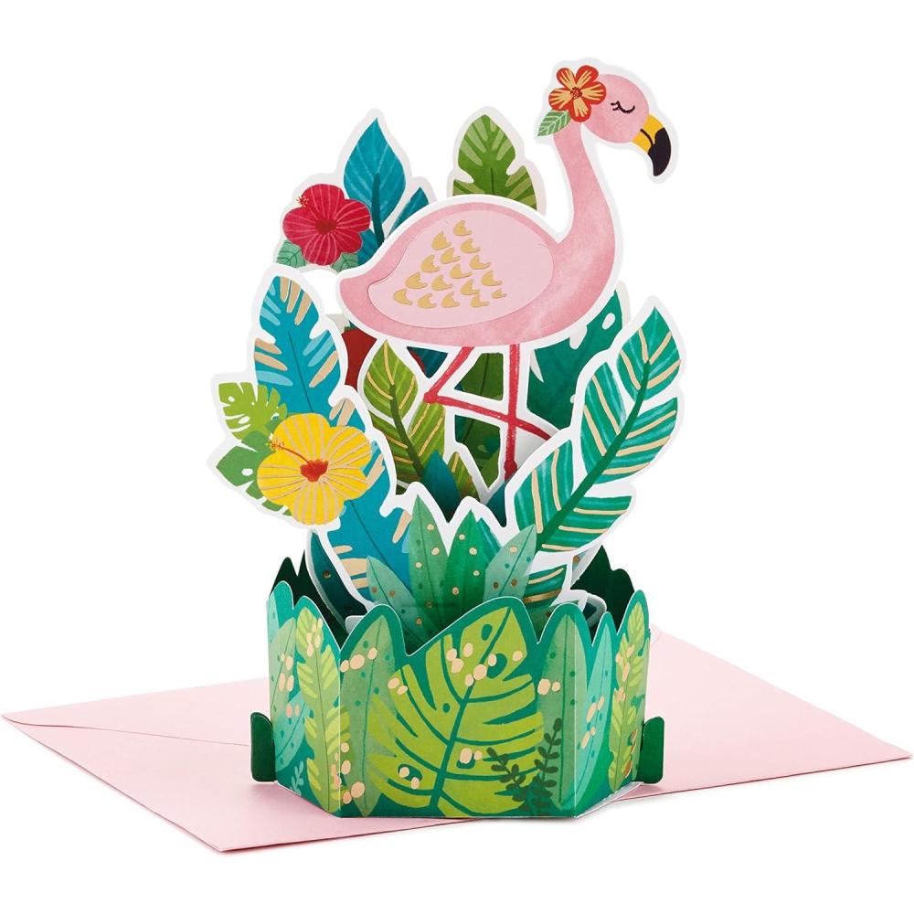imageHallmark Signature Blank Card HelloFlamingo