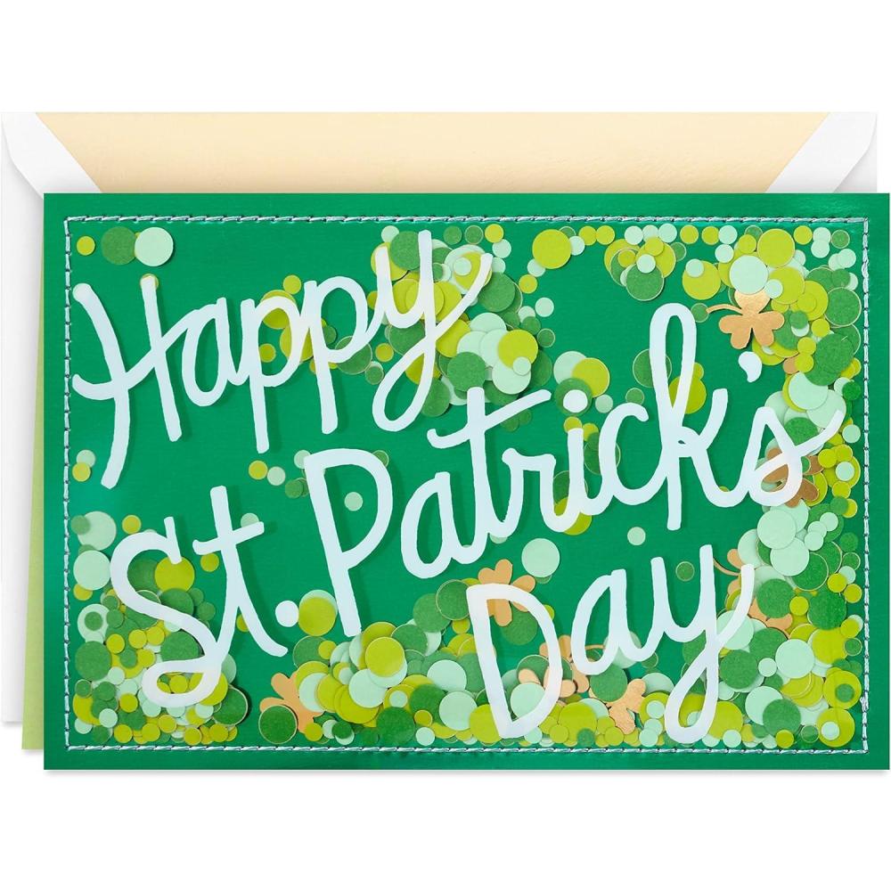 imageHallmark Signature St Patricks Day Card Shamrock Confetti