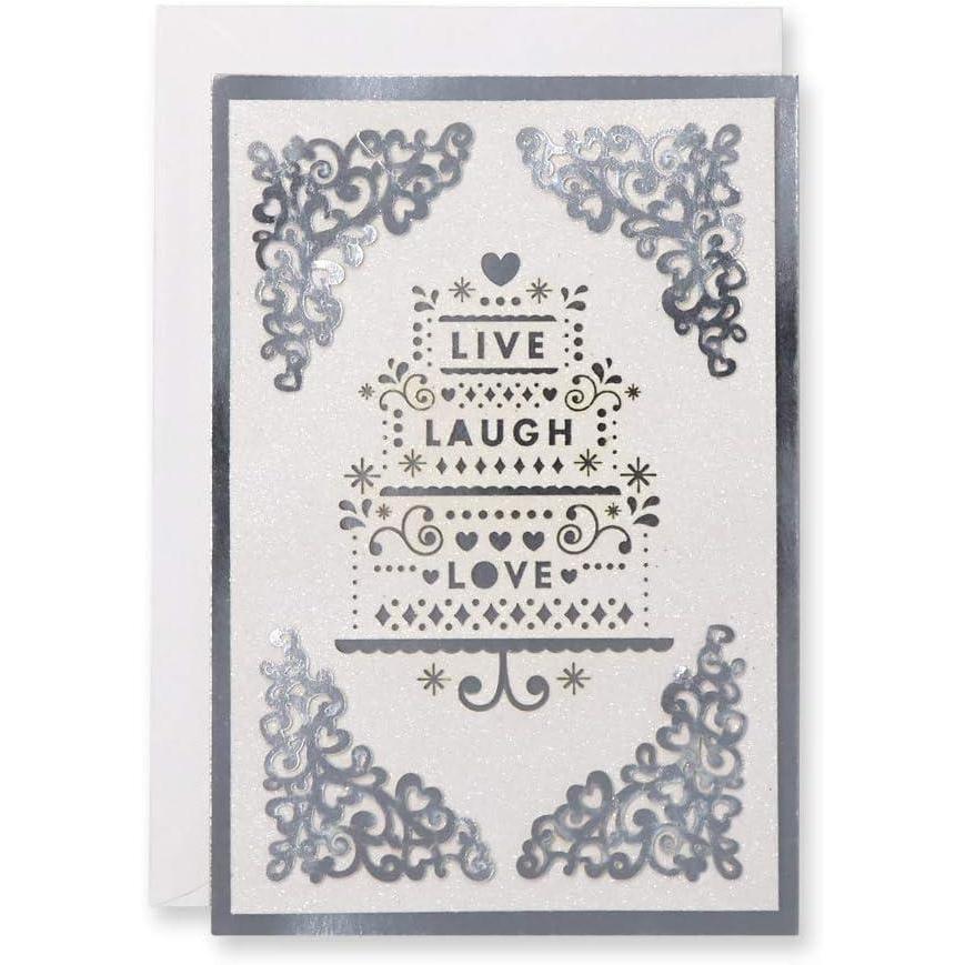 imageHallmark Signature Wedding Card Bride And GroomLive Laugh Love