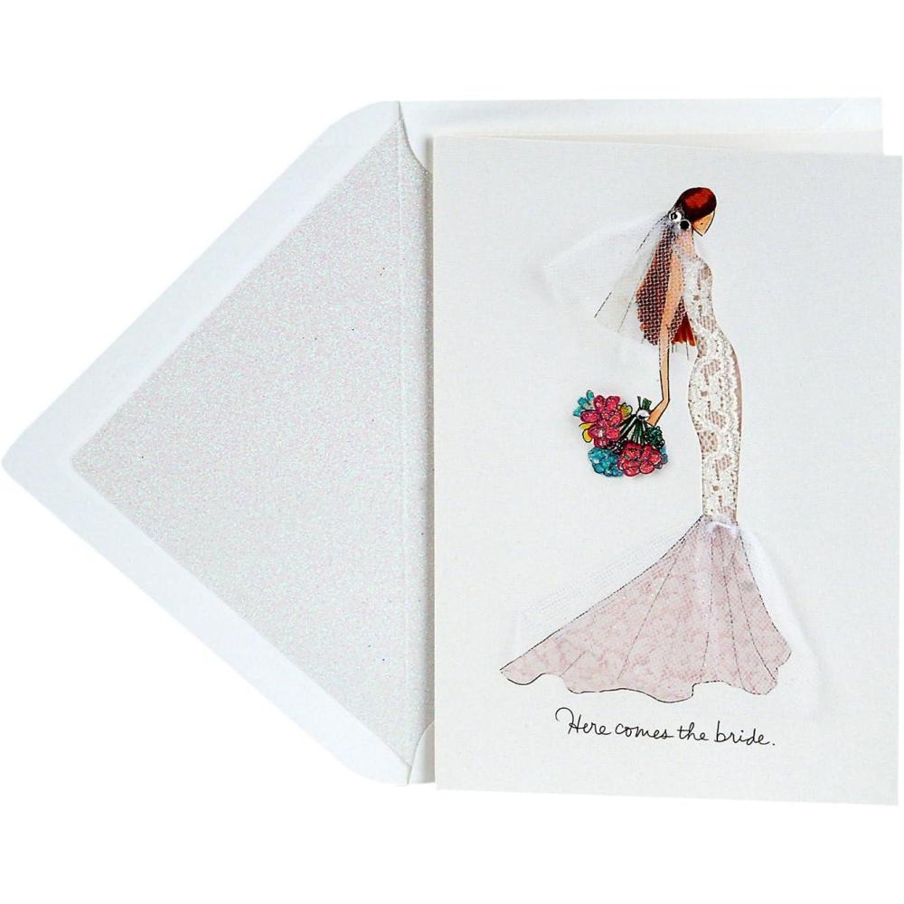imageHallmark Signature Wedding Card Engagement Card or Bridal Shower Card Here Comes the Bride 699RZH6205