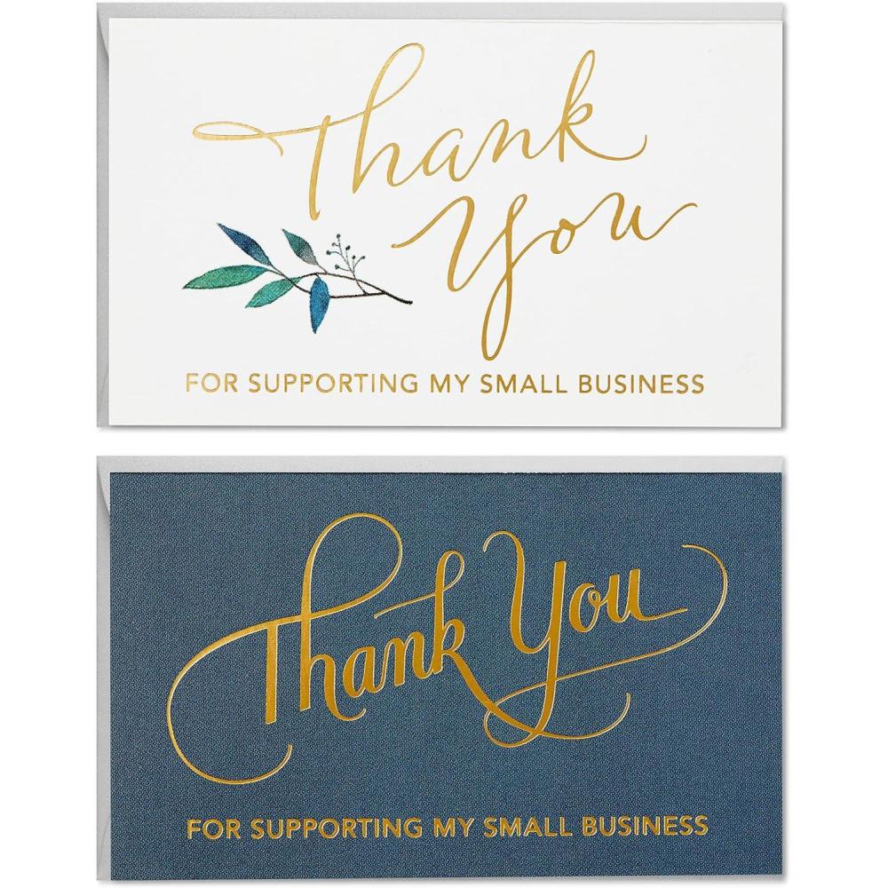 imageHallmark Small Business Thank You Cards Assortment 40 Mini Cards with Envelopes