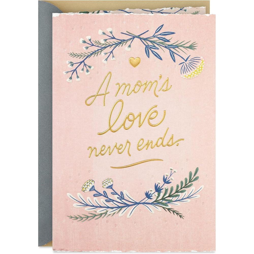 imageHallmark Sympathy Card for Loss of Mom A Moms Love Never EndsA Moms Love Never Ends
