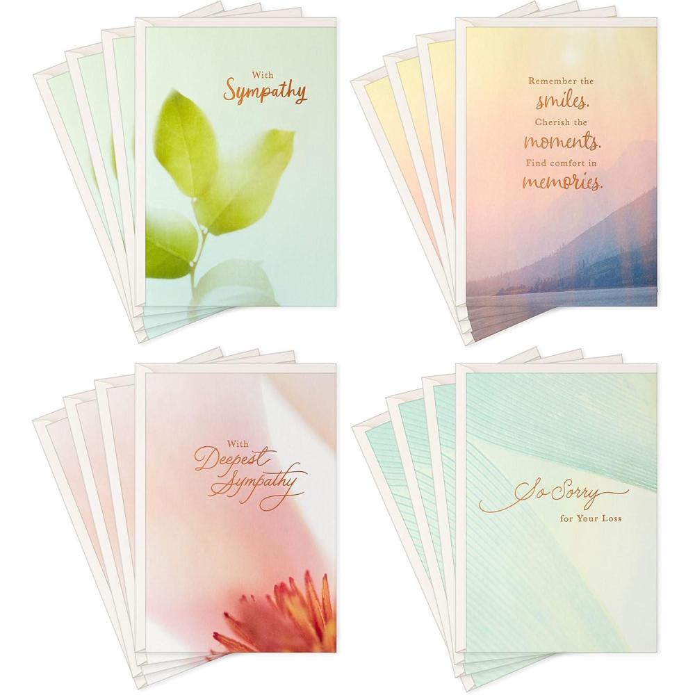 imageHallmark Sympathy Cards Assortment Nature 16 Cards with EnvelopesCards