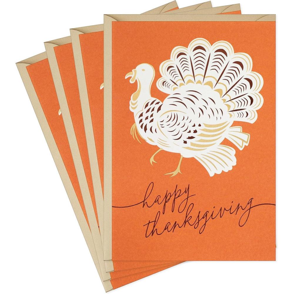 imageHallmark Thanksgiving Card Assortment 10 cards 10 envelopes Thankful 799THJ5115Turkey