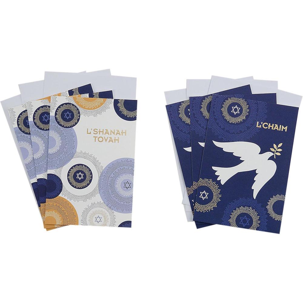 imageHallmark Tree of Life Pack of Funny Passover Cards A Little Schmaltz 4 Cards with EnvelopesRosh Hashanah  LShanah Tovah and LChaim