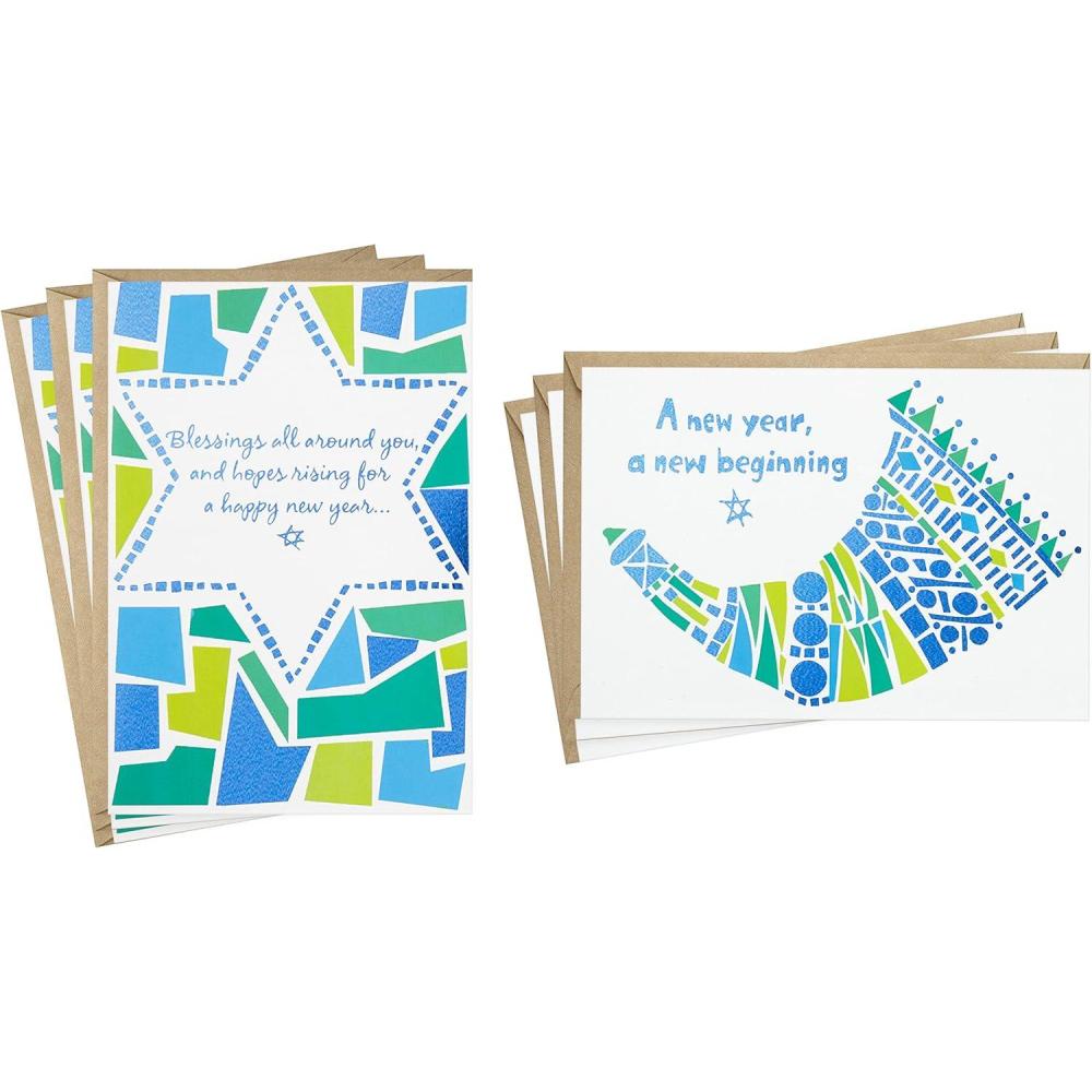 imageHallmark Tree of Life Pack of Passover Cards Hebrew Letters 6 Cards with EnvelopesRosh Hashanah  Blessings