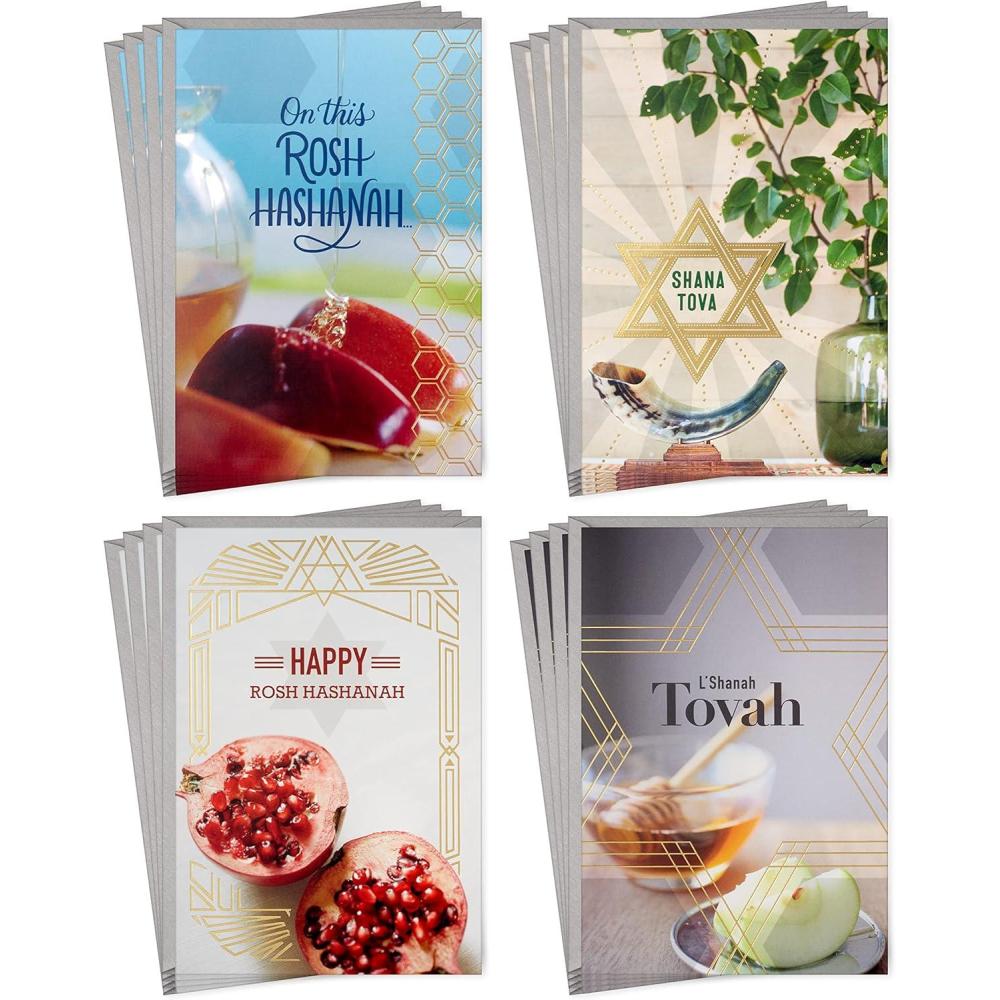 imageHallmark Tree of Life Rosh Hashanah Card Assortment Shana Tova 16 Cards with Envelopes