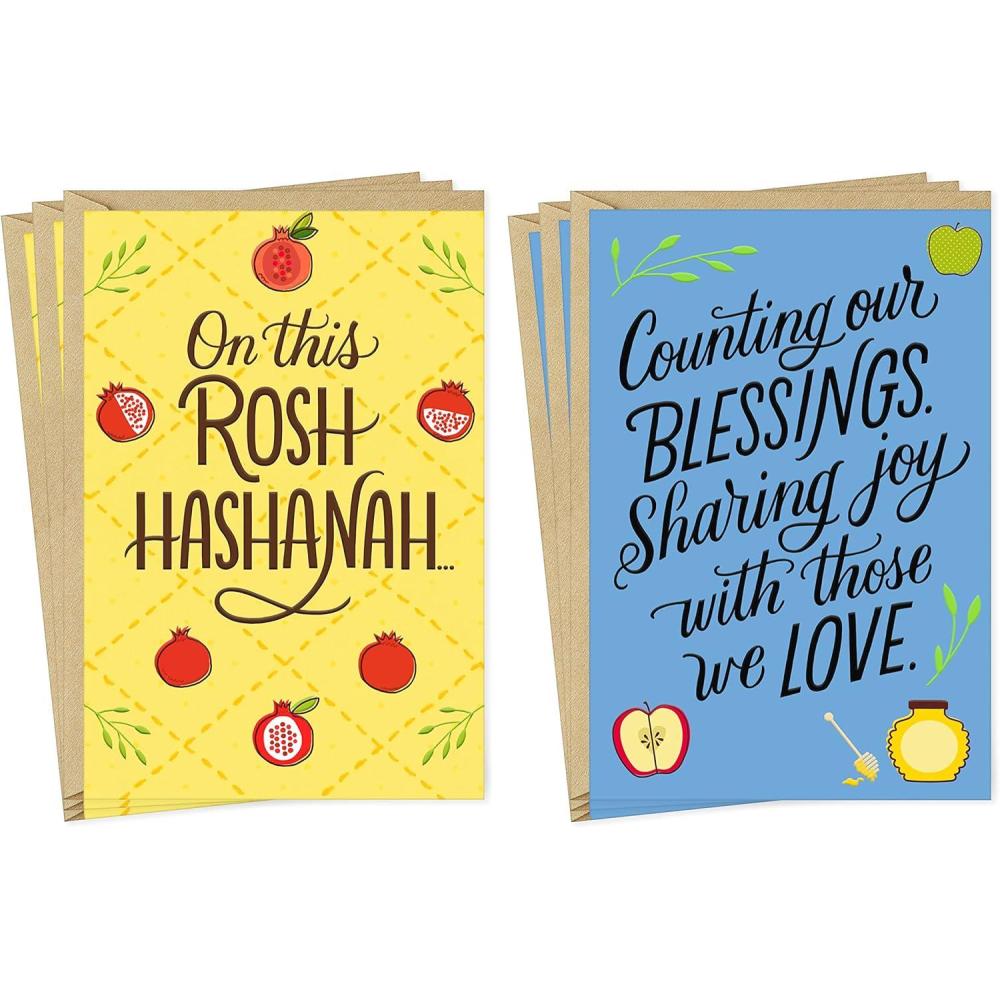 imageHallmark Tree of Life Rosh Hashanah Card Assortment Sharing Joy 6 cards with EnvelopesRosh Hashanah  Sharing Joy