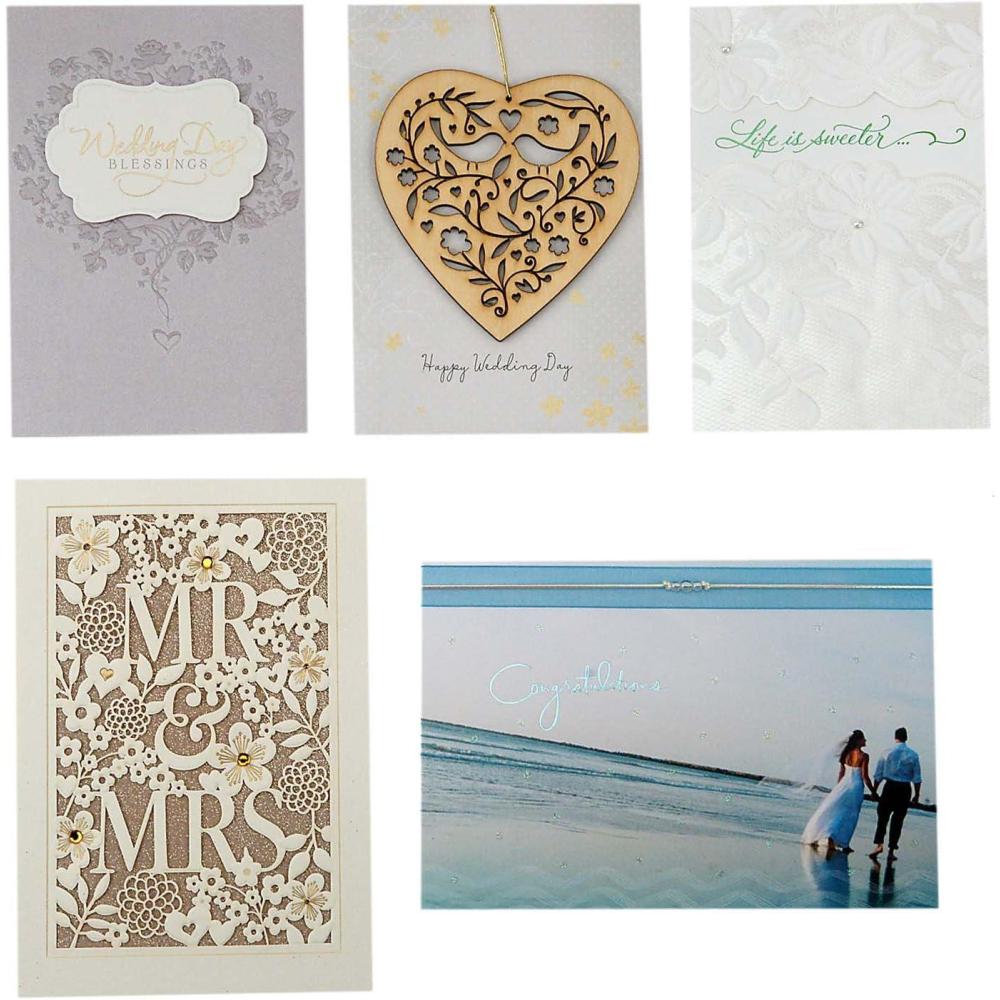 imageHallmark Wedding Cards Assortment 5 Cards with Envelopes5 Cards with Envelopes