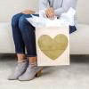Hallmark 13″ Large Gift Bag with Tissue Paper (Green Foliage, Gold Heart) for Weddings, Engagements, Anniversaries, Bridal Showers, and More(Pink with Gold Heart)