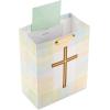 Hallmark 13″ Large Religious Gift Bag with Tissue Paper (Gold Cross, Green, Yellow) for Easter, First Communion, Confirmation, Weddings, Clergy Day(1 Count (Pack of 1))