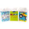 Hallmark 17″ Extra Large Birthday Gift Bags (3-Pack: Happy Birthday Pink, Blue, Pizza) for Kids, Grandchildren, Nieces, Nephews, Boys, Girls, Classmates(Birthday Boy  Monster Truck)