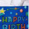 Hallmark 17″ Extra Large Birthday Gift Bags (3-Pack: Happy Birthday Pink, Blue, Pizza) for Kids, Grandchildren, Nieces, Nephews, Boys, Girls, Classmates(Blue  Pizza  Pink)